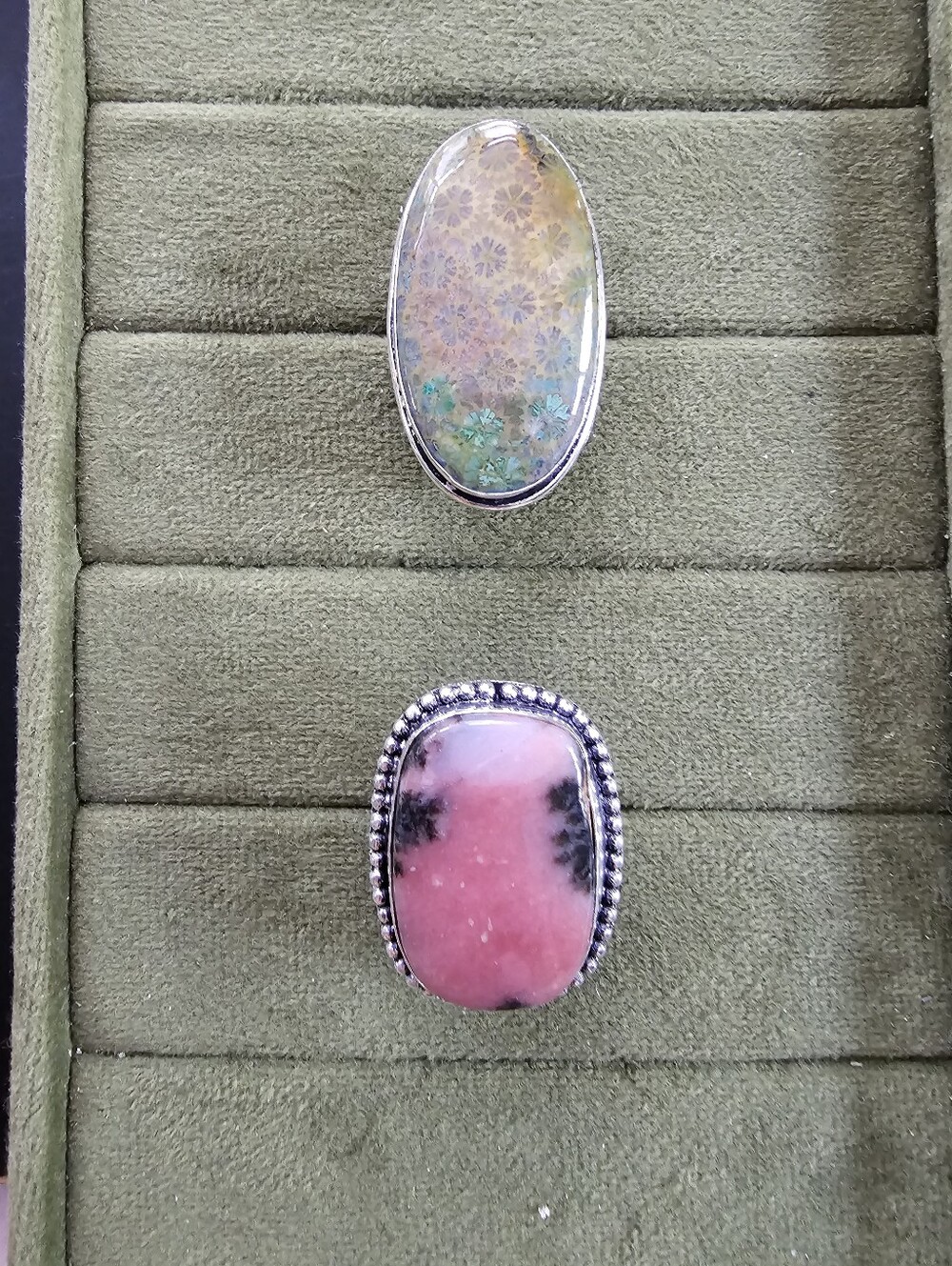 2 Silver Plated Rings Size 8